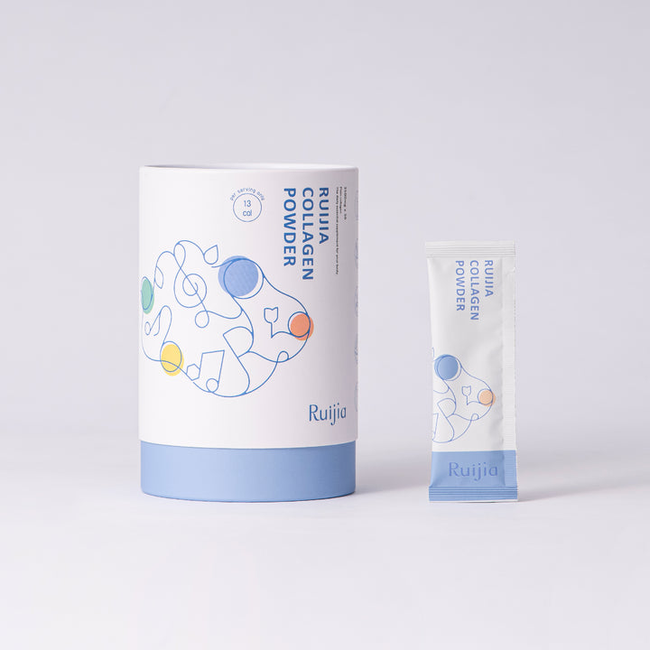RUIJIA 优质纯净胶原蛋白粉桶装 - 蓝色 (30条)