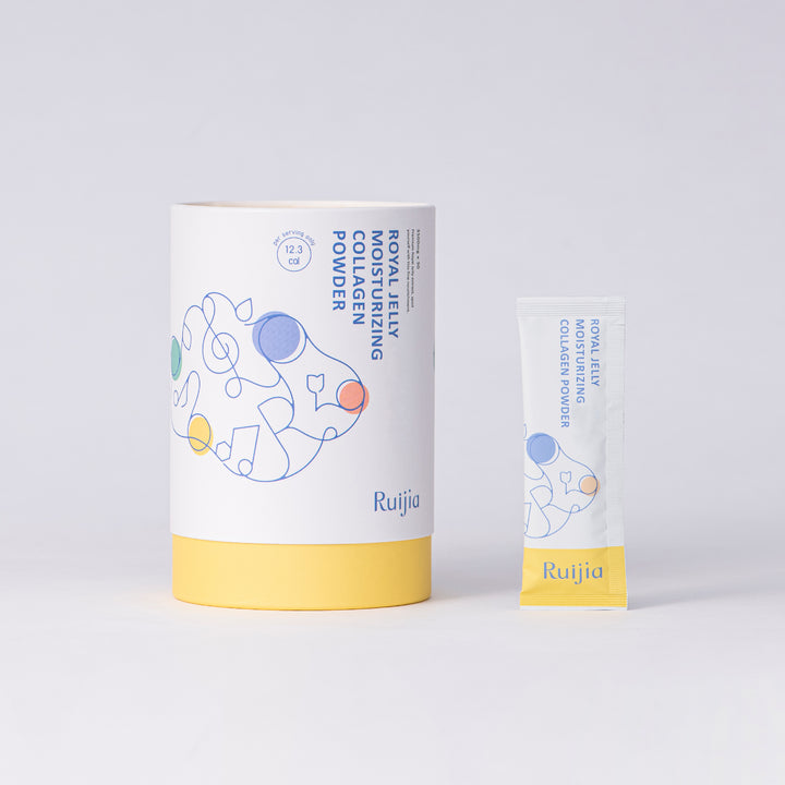 RUIJIA 蜂王胜肽新生胶原蛋白粉桶装 - 黄色 (30条)