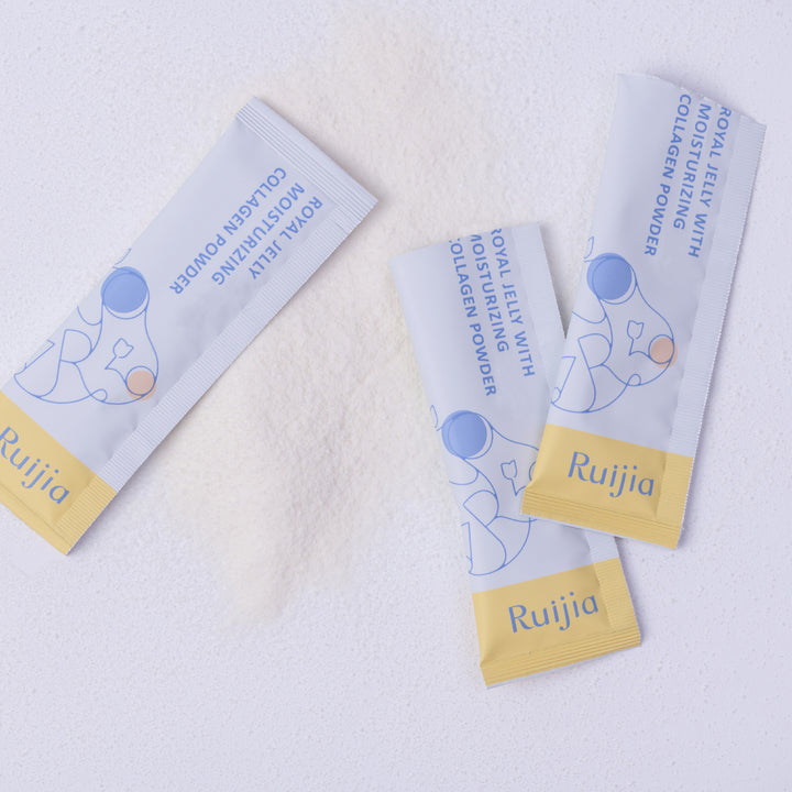RUIJIA 蜂王胜肽新生胶原蛋白粉桶装 - 黄色 (30条)