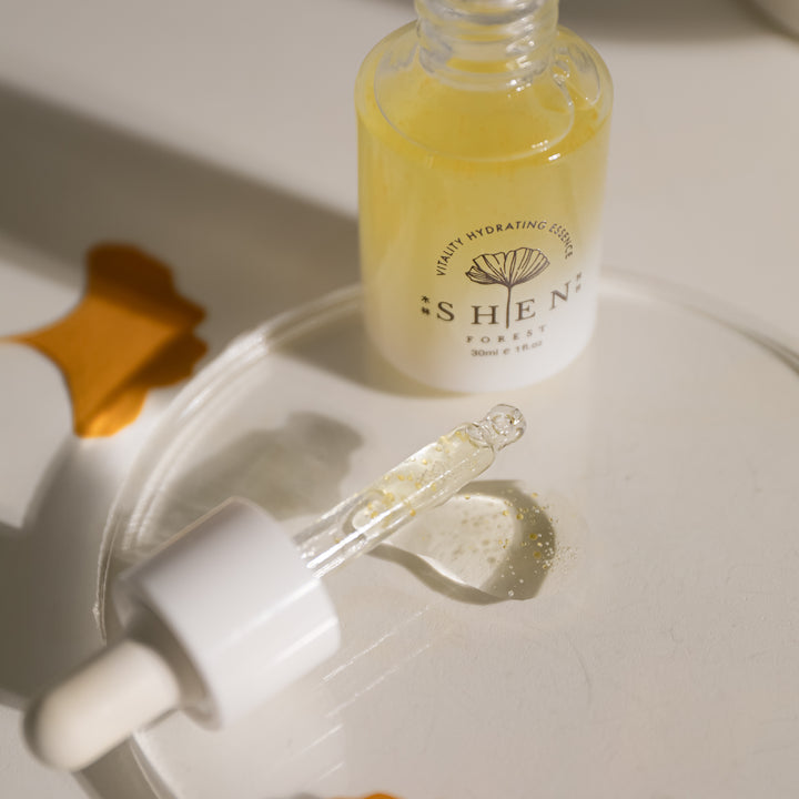 【PROMO】SHEN Ginkgo Series Vitality Hydrating Essence 30ml B3F1 黄金极致抗老修护露 30ml 买3送1