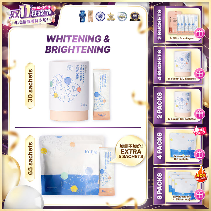 【双十一】RUIJIA Whitening Collagen Peptide (Pink)