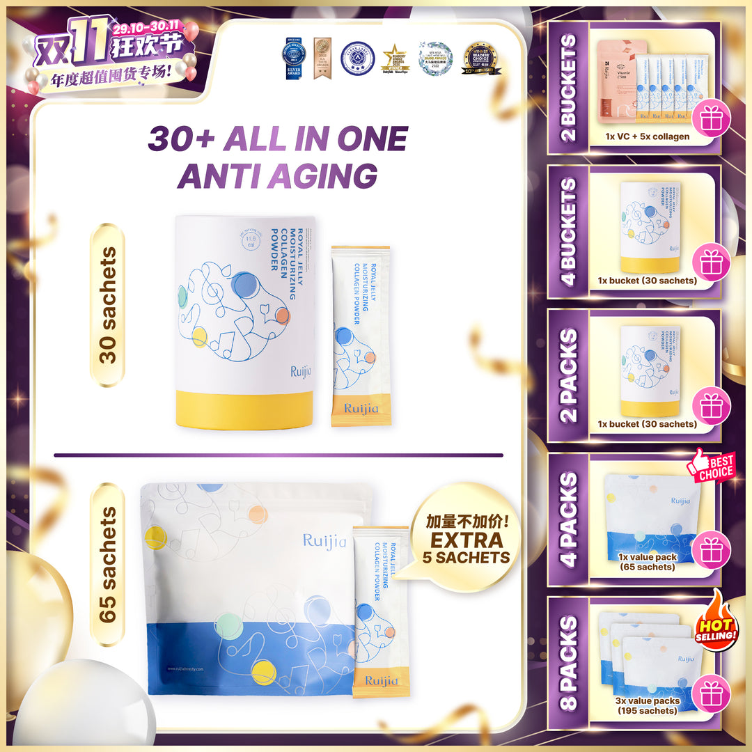 (双十一优惠) RUIJIA All in one Anti-aging Collagen (Yellow)