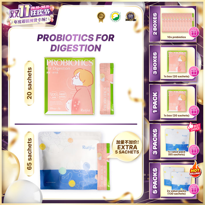 【双十一】RUIJIA Probiotics for Digestion - Pink