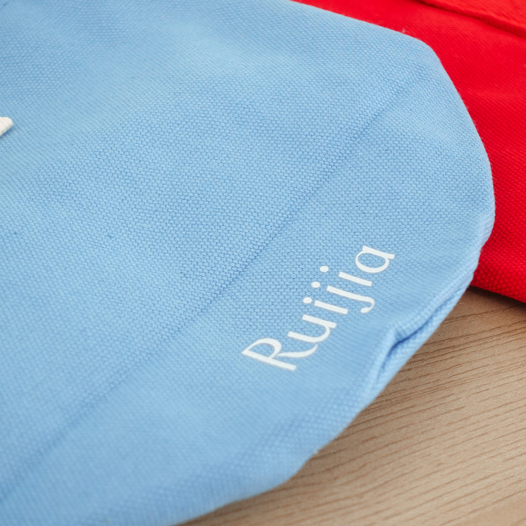 RUIJIA Canvas Bag Set of 2 [Red and Blue]