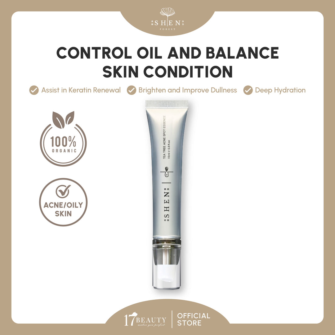 【PROMO】SHEN Tea Tree Acne Spot Essence 15ml 茶树净豆精华 15ml