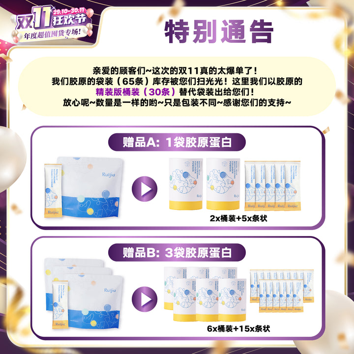 (双十一优惠) RUIJIA All in one Anti-aging Collagen (Yellow)