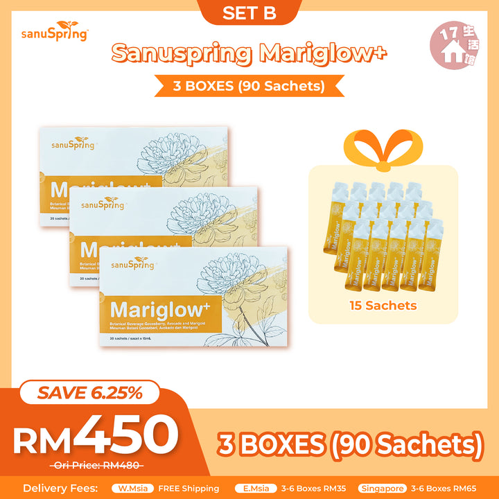 【无面交】SanuSpring Mariglow+ 植萃护眼饮品
