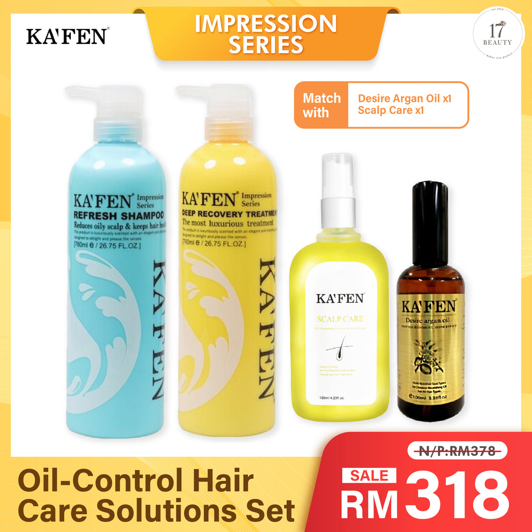 (PROMO) KAFEN Impression Series 760ml Oil-Control Hair Care Solutions Set