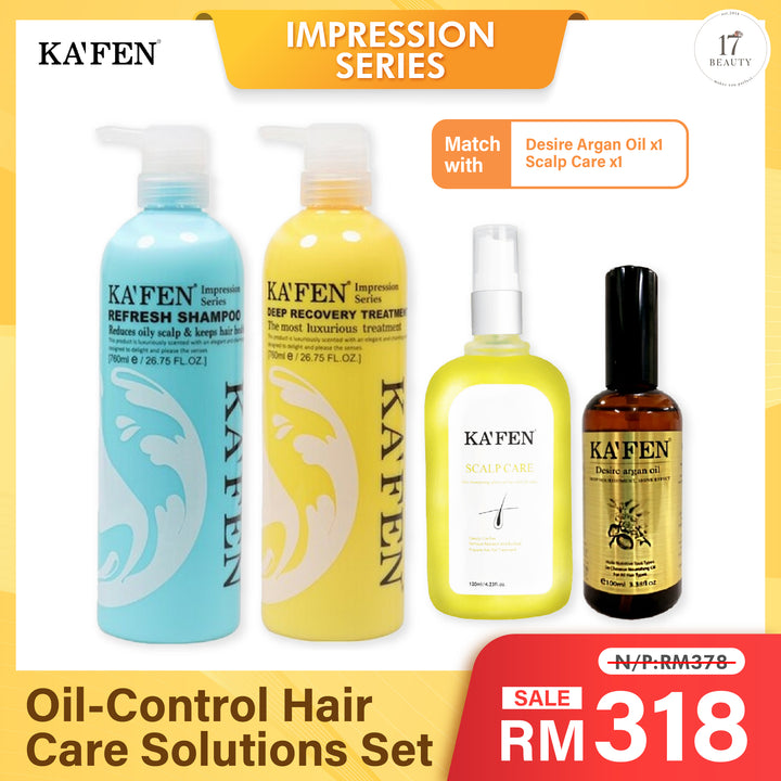 (PROMO) KAFEN Impression Series 760ml Oil-Control Hair Care Solutions Set