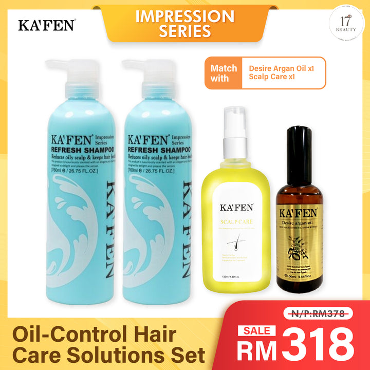 (PROMO) KAFEN Impression Series 760ml Oil-Control Hair Care Solutions Set