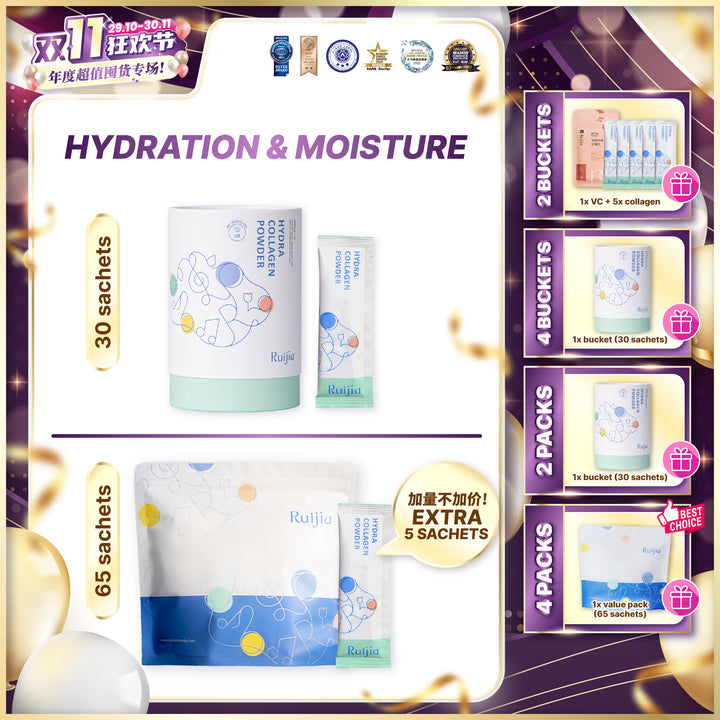 RUIJIA 赛洛美润感胶原蛋白粉桶装 - 绿色 (30条) 