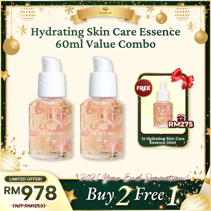 【PROMO】SHEN Probiotics Series Hydrating Skin Care Essence 60ml Value Combo 益生菌系列 唤颜花瓣精露 买2送1