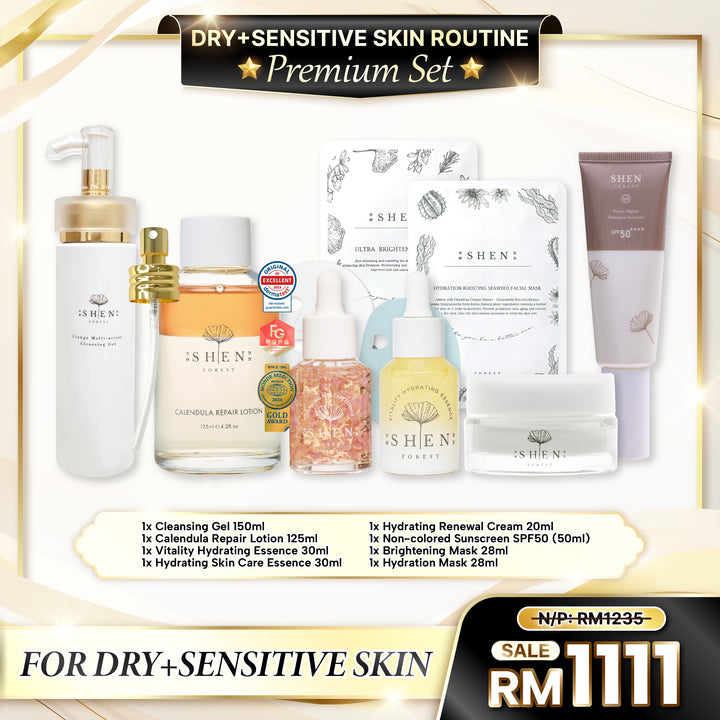 【PROMO】SHEN Dry + Sensitive Skin Routine Premium Set (6 pcs)