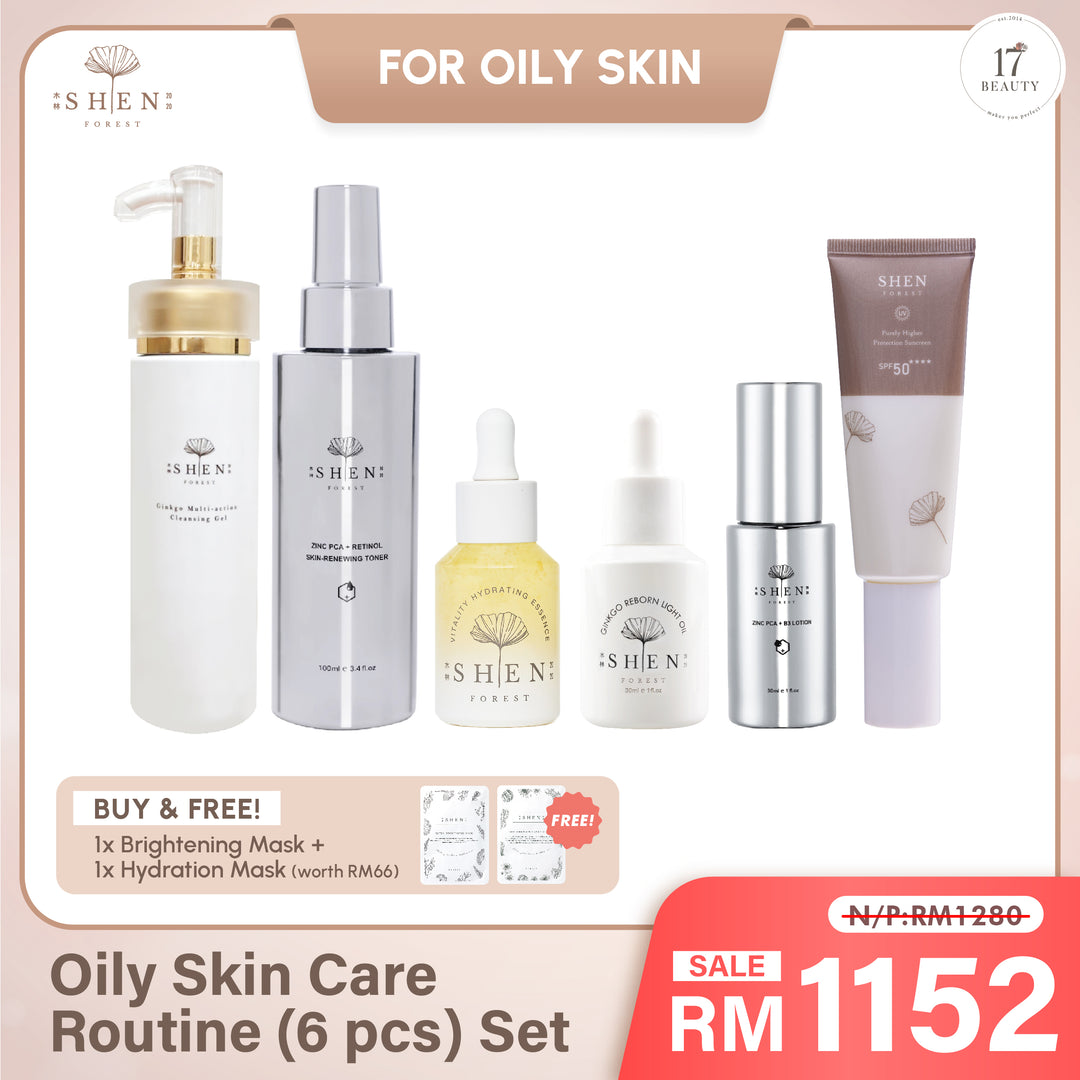 【PROMO】SHEN Oily Skin Care Routine (6 pcs) Set