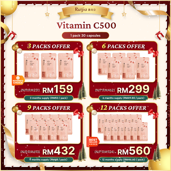 【PROMO】RUIJIA Vitamin C500 维他命C500（30日份）