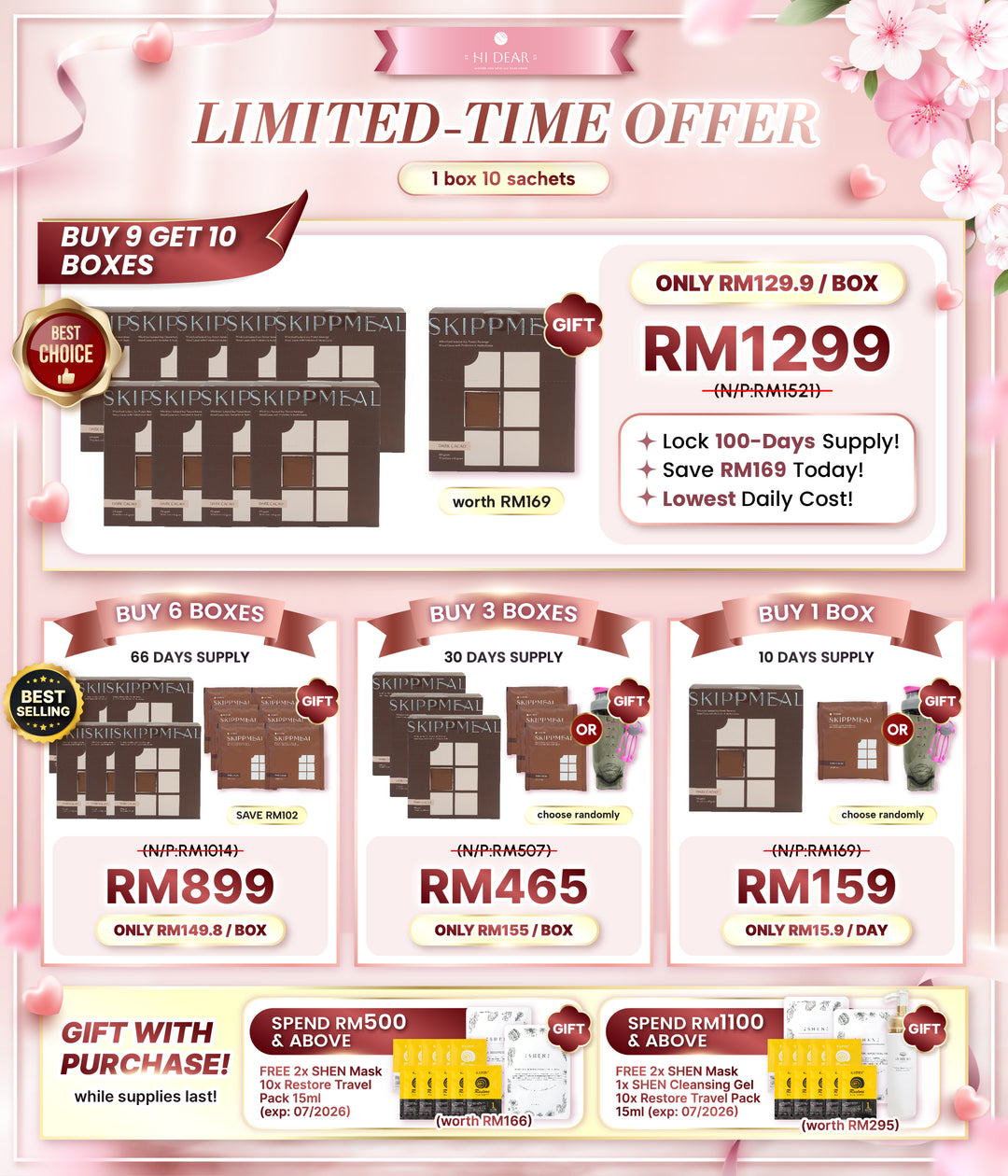 【PROMO】HI DEAR SKIPPMEAL [10 sachets (45g) /box]