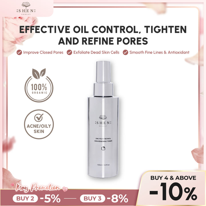 【PROMO】SHEN ZINCPCA+ Retinol Skin Renewing Toner 100ml 锌激光A醇化妆水 100ml