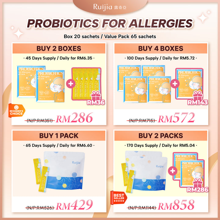 (PROMO) RUIJIA Probiotics for Allergies - Yellow