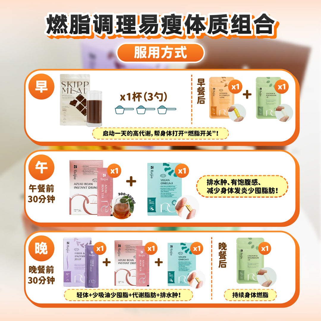[RUIJIA X SKIPPMEAL] 燃脂调理易瘦体质组合