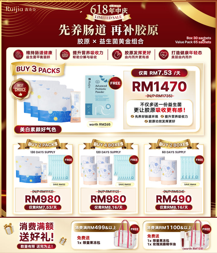 【LIMITED PROMO】RUIJIA Whitening Collagen Peptide (Pink)