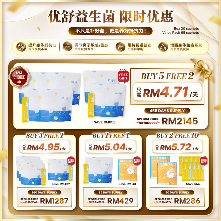 【LIMITED PROMO】RUIJIA Probiotics for Allergies - Yellow
