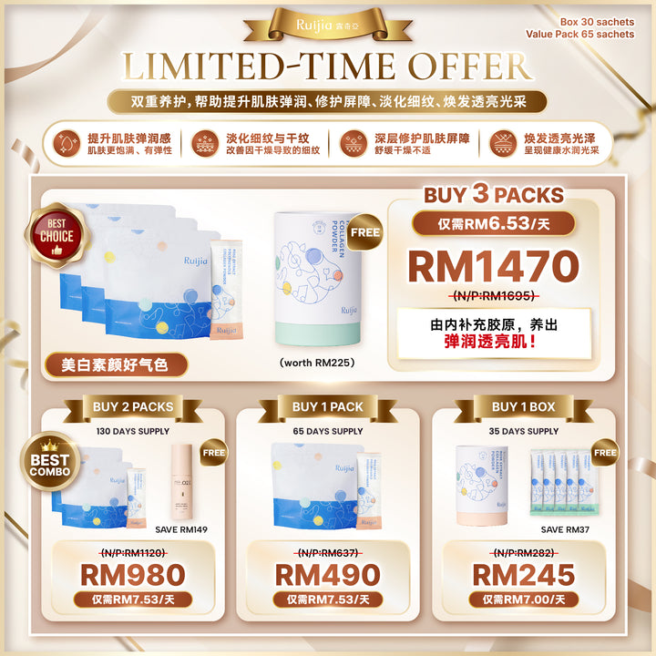 【LIMITED PROMO】RUIJIA Whitening Collagen Peptide (Pink)