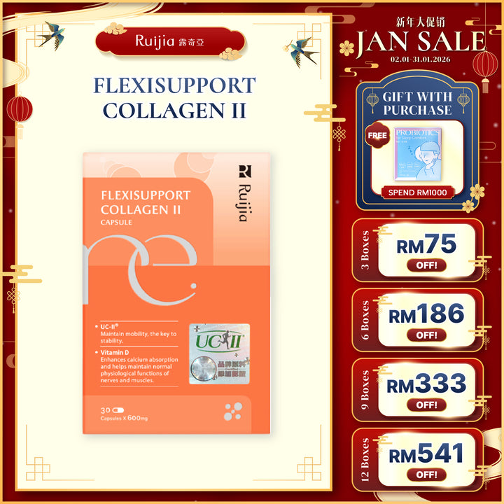 【PROMO】RUIJIA Flexisupport Collagen II UC-II® 关节守护