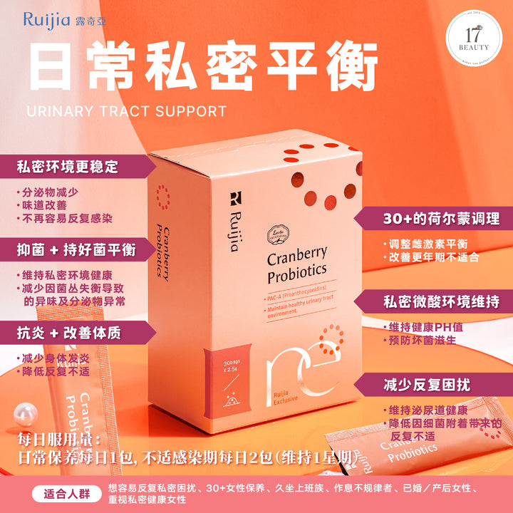 【LIMITED PROMO】RUIJIA Cranberry Probiotics - Urinary Tract Support (Upgraded)